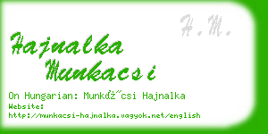 hajnalka munkacsi business card